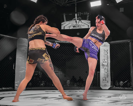 FATIMA KLINE 8x10 Invicta FC Fight Action Small Batch Print
